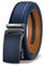 KEMISANT Gürtel Herren, Ledergürtel Ratsche Automatikschließe für Herren Business Anzug,Breit 35mm,Größe Angepasst(Navy Blau-135cm/40-46 taille verstellbar)