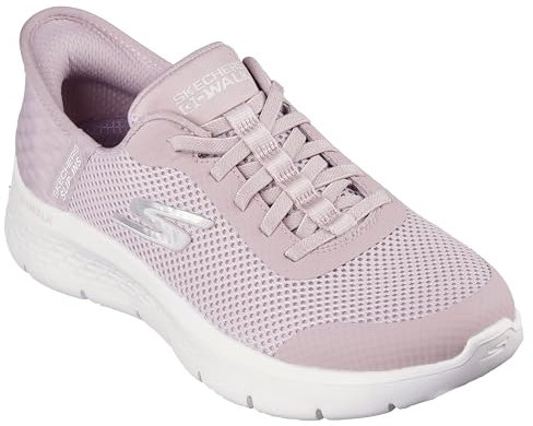 Skechers Go Walk Flex Grand Entry, Zapatillas Mujer, Ribete Textil Malva, 35.5 EU