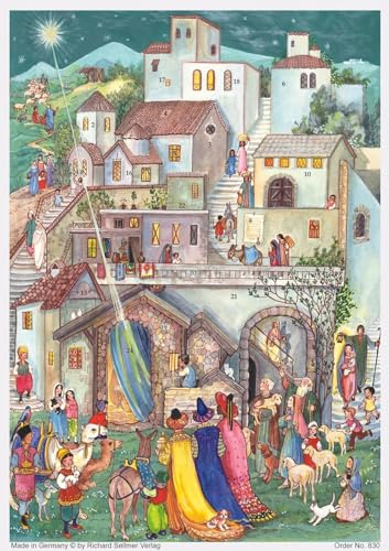 Adventskalender Heilige drei Könige in bethlehem: Papier Adventskalender