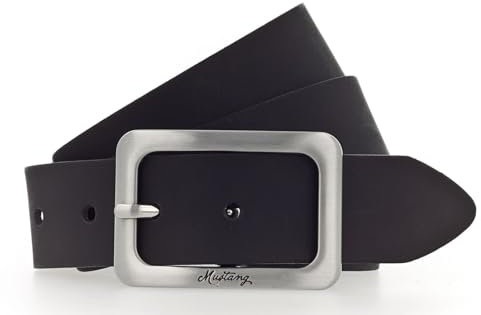 MUSTANG Woman´s Leather Belt 3.5 W110 Black