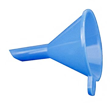 TREGOO Trichter Mini-Plastiktrichter Kleiner Mund Trichter für flüssiges Öl Laborbedarf Werkzeuge Schule Experimentierbedarf (Color : Blue)