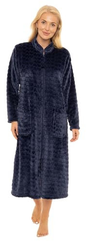 Suzy & Me Vestaglia da donna in morbido pile con cerniera frontale, Marina Militare, 16-18