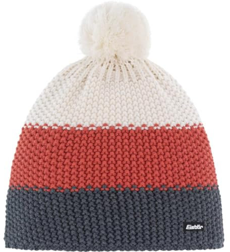 Eisbär Star Pompon Mütze RL anthrazit-Dusty Clay-Milk