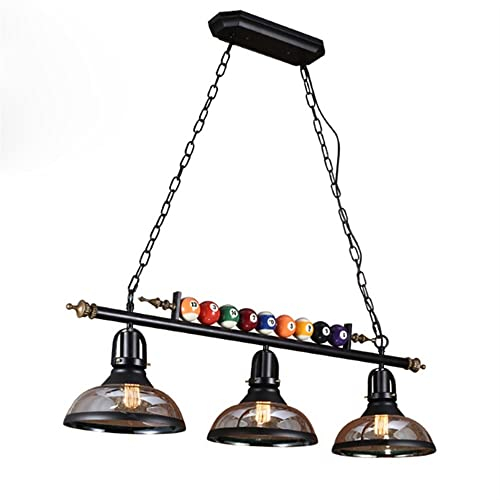 Moderne Hänge Pendelleuchten Hanging Billardtischlichter, 3 Lichter Billard Ball Dekoration Kronleuchter, Deckenheizscheinwerfer for Spielzimmer Billard Zimmer Restaurant Beer Party Bar Cafe Kitchen I