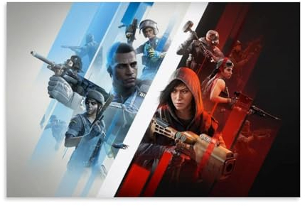 YBRAVO Rainbow Six Siege Poster Dekorative Malerei Leinwand Wandkunst Wohnzimmer Poster Schlafzimmer Malerei,Wandkunst Bilddruck Moderne Familienzimmer Dekor 08x12inch(20x30cm)