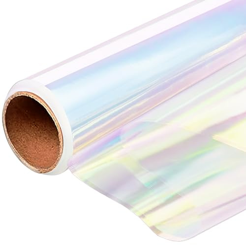 15 m x 40 cm Floristen-Blumen-schillernde Folie, Zellophan, Geschenkpapier, perfekt für DIY-Blumenstrauß, Hochzeit, Geburtstag, Geschenk, Verpackung