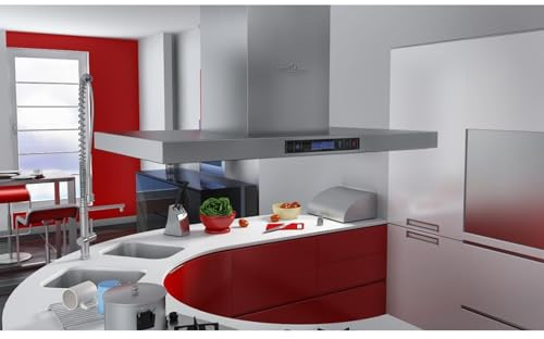 Camerina Campana extractora de isla con pantalla LCD Extractor Cocina Campana De Recirculacion Con Filtro Carbono Campana