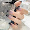 Kyzistn 24pcs Cat Eye False Nails Stick on Nails Press on Nails Removable Nails Fake Nails Perfect for Women Nail Art Accessories