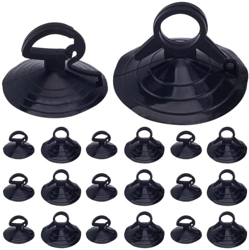 GORGECRAFT 32Stk Autoglas-Windschutzscheiben-Sonnenschutz-Saugnapf Durchmesser 35 und 45mm Schwarz Kleiner PVC-Saugnapf Autofenster-Saugnapf Mit Loch Zum Aufhängen von Auto-Visiern