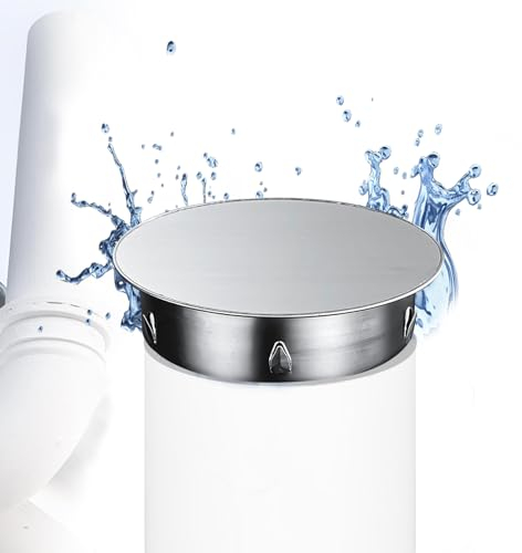 Couvercle de trou de cheminée Ø 150 mm Capsule de tuyau de cheminée : HOMURY tuyau de fumée/tuyau de poêle Bouchon pour tuyaux de poêle en acier inoxydable résistant au feu Diamètre 150 mm