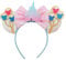 Wieat Mouse Ears Headband, Mouse Ears Headband with Castle, Cute Pink Glitter Girls Headdress Decoration Suitable for Girls Women Suitable for Birthday Party Fancy Dress Holiday Dress Up