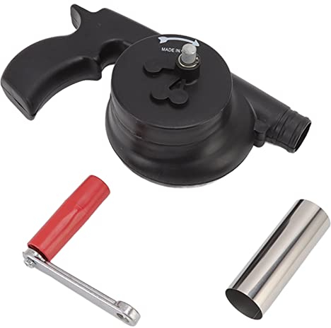 yaogohua Handkurbel-Grillgebläse, leicht, tragbar, ABS-Grillventilator für Camping, Picknick, Kamin. Für den Einsatz im Freien und zum Grillen