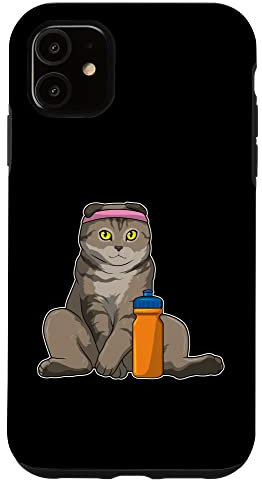 Cat Workout Gymnastics Fitness Case for iPhone 11