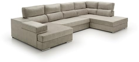 Velare | Sofa Gran Chaise Longue Cama Massima Diseño y Alta Gama Gris Derecha