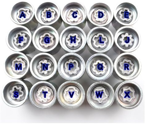 CXVFY Outil de démontage de vis antivol pour pneu de voiture, clé à douille, compatible Q5, Taille J, Clé à douille, Clé à molette, Wrench