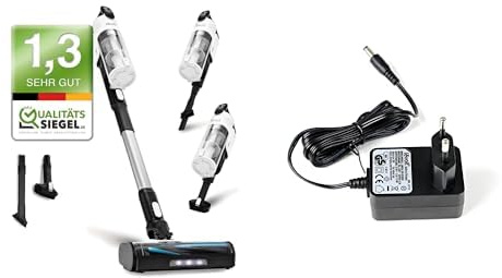 Levoit Akku Staubsauger mit Tierhaardüse + Adapter, Anti-Haar-Verwicklung, max 50min Laufzeit, 4-in-1 Kabelloser Akkustaubsauger mit 99,9% Filterleistung