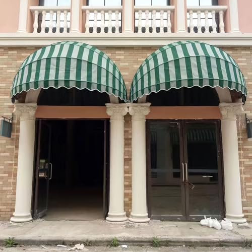 Outdoor Curve Markise mit Kuppelüberdachung für Fenster und Türen faltbar Regen- und Sonnenschutz 110x55x55cm A5 Größe