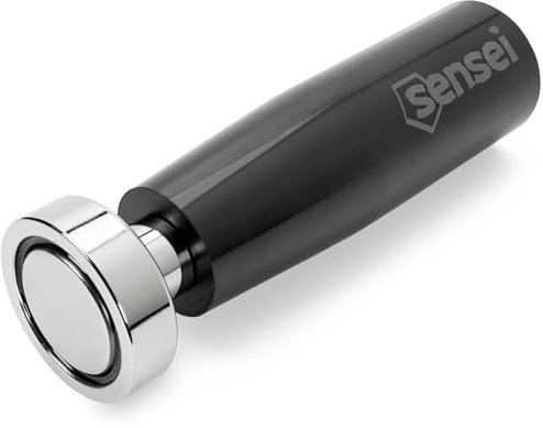 SENSEI® Magnete al Neodimio Potente con Manico – Ø 25 mm, Forza di Attrazione 25 kg, Calamita Filettata M8 per Officina e Industria
