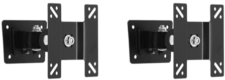 Uikdjgu 2X Support Mural Universel pour ÉCran LCD LED 14-27 Pouces Moniteur RéGlable en Hauteur Mur RéTractable pour TV-F03