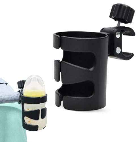 Porte Gobelet Poussette, Universel Porte Gourde Rotation à 360 ° Porte Café Bouteille Gobelet Accessoire de Poussette