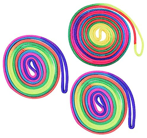 JUMPLAWN 3pcs Cats Cradle String Game Finger String Toys for Kids Rainbow Colored Party Favors