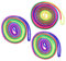JUMPLAWN 3pcs Rainbow Cats Cradle String Game Toy for Kids Finger Hand String Game for Children for Party Favors and Goodie Bags