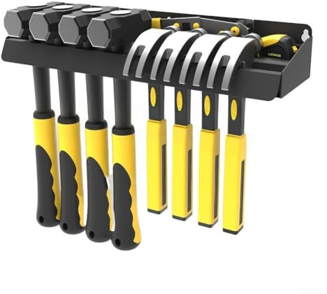 Hammerregal Organizer Stahl Wandhalterung Werkzeughalter für Werkstatt, Schuppen, Garage, Aufbewahrung, um Werkzeuge ordentlich angeordnet und leicht zugänglich zu halten (40 cm)
