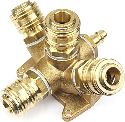 Bqkroa Distributeur d'air comprimé - Prise murale : fer - Raccord rapide en laiton - Distributeur d'air comprimé avec 2 raccords rapides 1/2 + boîtes de raccord 1/2 NW 7,2 - Boîte murale souple