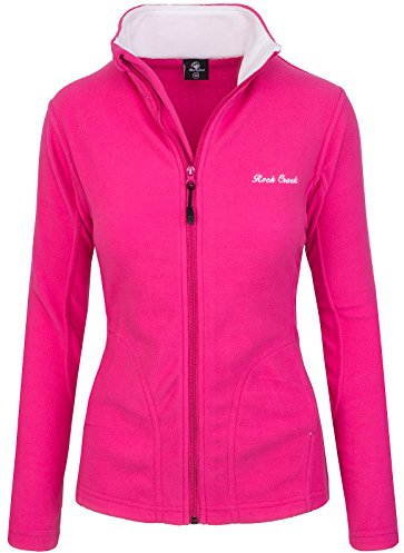 Rock Creek Damen Fleecejacke Fleece Jacke Übergangs Jacke Sweatjacke D-389 [Pink XXL]