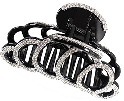 Frcolor Strass Klaue Clip starke Haarklammer Kiefer Clip Pin für dickes Haar