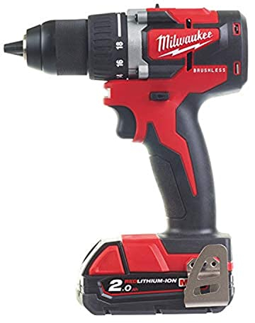 Milwaukee 4933464317 Taladro Atornillador SIN ESCOBILLAS M18 CBLDD-202C, Rojo