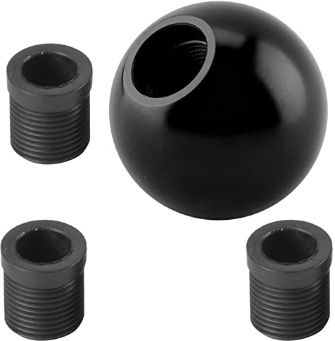 Reminnbor Schaltknauf Auto Universal Handschaltknauf Schaltkopf Runde Kugelform(Schwraz Farbe)