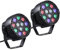 Lixada AC 90-240 V 12 LED Par Lights 8 canaux RGBW Éclairage de scène mixte de couleurs avec mode stroboscopique DMX et son actif pour fête discothèque Noël (2 pièces)