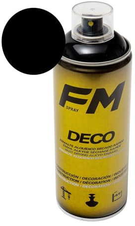Bombe de peinture noir 400ml Noir mat - RAL 9005