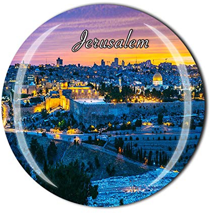 3D Jerusalem Israel Kühlschrankmagnet Kristall Glas Magnet Reise Souvenir Sammlung Geschenk Magnet Sticker Home Küche Dekoration