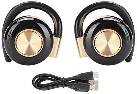 Auriculares Bluetooth, Auriculares inalámbricos estéreo de Doble Canal,Auriculares Bluetooth para Colgar en la Oreja con Altavoz Grande de Llamada binaural, Auriculares estéreo inalámbricos Verdadero