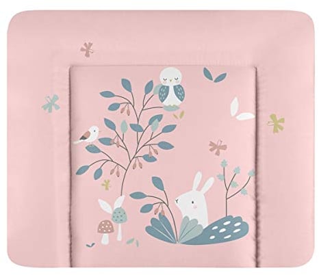 Julius Zöllner Wickelauflage Softy 85x75 cm - Wickelunterlage - wasserdicht und abwischbar - Made in Germany – Oeko-Tex Standard 100 – Rosalie