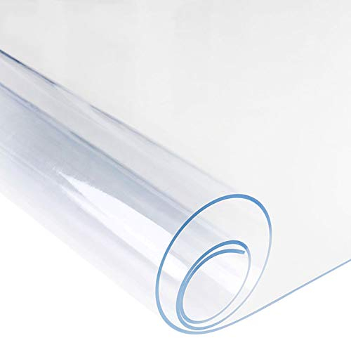 ETZBQ Bodenschutzmatte Schreibtischunterlage, Stuhlmatte, transparent, PVC, Bodenschutz, Computerstuhl-Matte für Hartböden(80x160cm/31.5x62.99in)