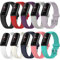 FunBand kompatibel mit Fitbit Luxe Armband, Silikon Ersatzband Watch Armband Verstellbares Weiches Replacement Uhrenarmband Armbänder für Fitbit Luxe Smart Watch (10 Pack)
