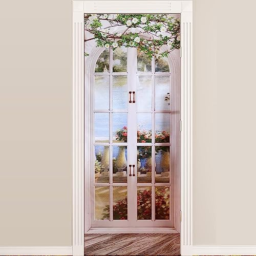 MOGOULUA 3D Türaufkleber Selbstklebende Wandbild Aufkleber Türaufkleber PVC Wasserdichte Türposter Abnehmbare Türtapete Art Decals für Dekoration Wandbild Türaufkleber 77x200cm (A-02)