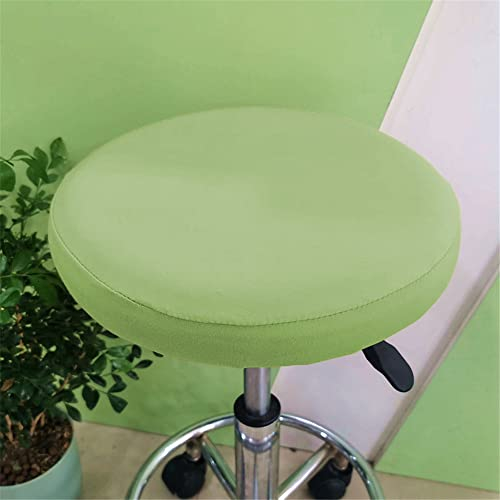 Lukery Einfarbig Rund Stretch Stuhlbezug Stuhlhusse Bezüge Protector Hussen Waschbarer Runder Drehbarer Hocker Schonbezug Sitzbezug für 30-34cm Bürostuhl Hotelstuhl Barhocker Hocker (Grün,1pcs)
