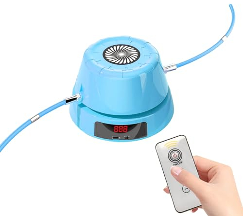 Intelligente Springseilmaschine, einstellbare Geschwindigkeit, automatische Zählung, intelligente elektrische rotierende Seilspringmaschine, unterhaltsames Interaktionsspielzeug für Kinder (blau)