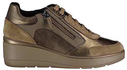 Geox Femme D Ilde C Basket, DK Taupe, 37 EU