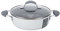 Fatto in Casa da Benedetta Tegame Antiaderente (diametro 24 cm) Alluminio 100% riciclabile con Coperchio in Vetro – Adatto anche per Induzione, Non contiene Metalli pesanti (Colore Grigio)