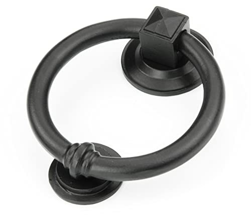 Jones & Grey - Hampton Front Door Knocker Ring Satin Black