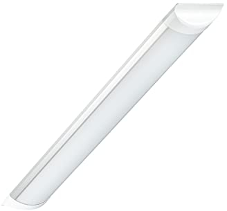 Popp® Pack x2 Pantalla LED 45W luz blanca fría 6000K 3600 Lm batten light regleta libre halógeno tubo led integrado 45W 150cm, apto para supermercado, taller, hogar y hospital (45W 6000K, 150cm)
