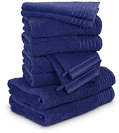 Möve Handtuchset New Classic 10-TLG Handtücher - 2x20x15cm+2x30x50cm+4x50x100cm+2x67x140cm, 100% Baumwolle, deep sea