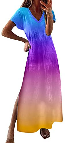 NNGOTD Robe de Plage Femme en Éponge Grande Taille Imprimé Floral Manche Longue Décontractée Loose Chic Cocktail Mini Jupe Été Vêtement Femme Pas Cher Robe Mariée