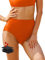 feitycom Maillot de bain menstruel - Bas de bikini taille haute anti-fuite pour adolescentes, filles et femmes., rose saumon, Taille M