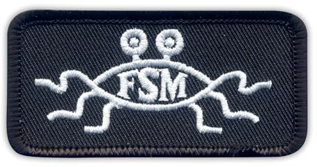 Flying Spaghetti Monster – FSM – magnetische Rückseite – bestickter Aufnäher/Abzeichen/Emblem